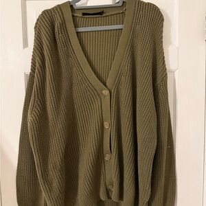 Jenni Kayne Olive Women's Cotton Cocoon Cardigan